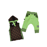 Neon Summer Jogger Shorts and Mesh Tank with checkerboard trim and custom color options for Kids