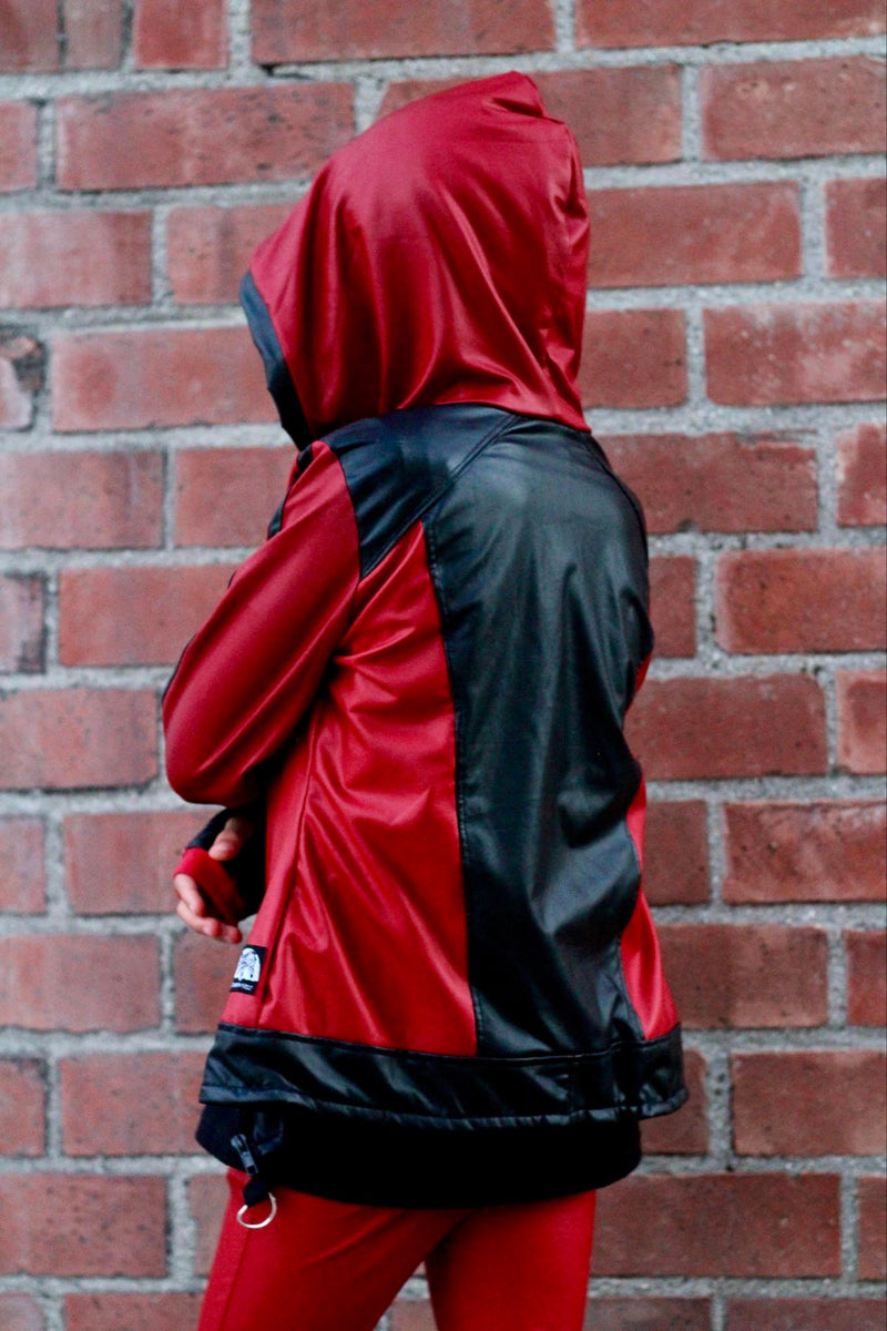Red Thriller Hero Jacket for Kids in Vegan Leather Unisex Michael Jack