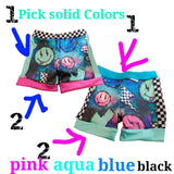 Smiley Face Euro Swim Trunks for Kids with Custom color options