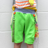Punky Shorts  Neon Colors Kids Pocket Shorts for boys and girls