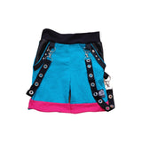Punk Kid Collab Shorts in 2 lengths for kids Pink Black Turquoise