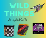 Wild Things Cuffs Up-cycled Leather Vinyl kids accessories