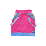 Girls Summer Brights Mini Skirt for kids with Rainbow Punk Straps