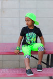 Lime green or Purple Punk straps unisex kids Oogie Straps