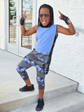 Mesh and Cotton Tank Top  Unisex Kids