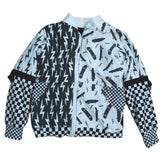 Born 2 Skate Jacket for Boys Girls Custom Kids Unisex Zip Up Monochrome Bolts Checkerboard