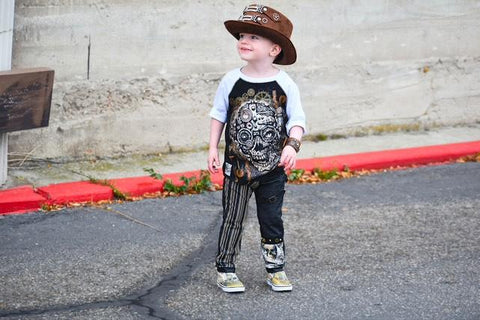 Steampunk Engineer Pants for kids unisex style skinny jeans