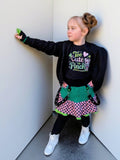 Shamrock Ruffles Skirt Pink White Green  toddlers big girl