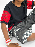 Punk Mesh Shirts for Kids and Adults Skater Street style 90's Handmade Baggy oversized Fit t-shirt