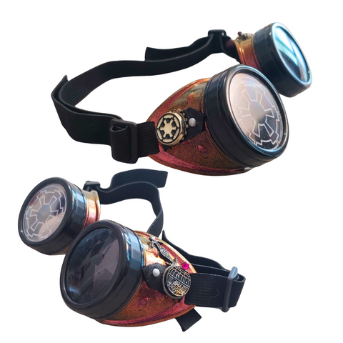 Star Wars Empire Goggles Upcycled Metal Decorations Metallic Red Halloween Costume