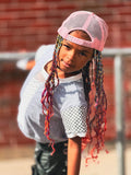 Girls Layered Short and Tank set in Checks Punk Mesh