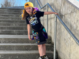 Spring Skullz Punk Mini Skirt with Pockets for kids and Adults Customized Color Options available