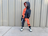 Great Pumpkin Hoodie jogger pants costume Halloween outfit Orange and Black punk style for Boys and Girls Handmade