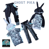 Poke Party Hoodie with long ears for kids Custom Made Ghost Halloween Pika Pika