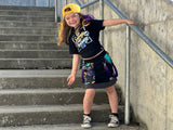 Spring Skullz Punk Mini Skirt with Pockets for kids and Adults Customized Color Options available