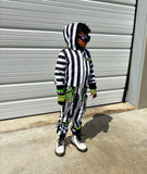 It's Showtime Coveralls for Kids- Unisex Beetlejuice Hoodie Handmade Halloween costume Punk Style