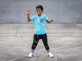 Skater Boy Black Harem Pants Street Style Checkerboard