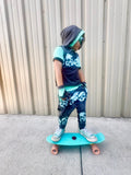 Skull Row Shirt Mesh Pastels Bolts Skulls Unisex Kids