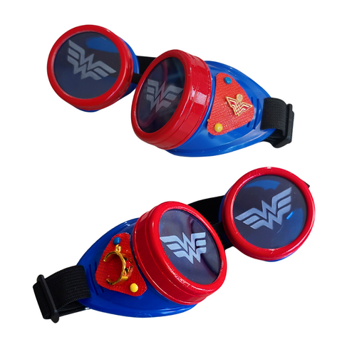 Wonder Woman Steampunk Goggles with custom lenses