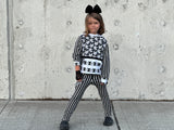Jack Halloween Hoodie for Kids Monochrome Skeleton Pocket