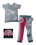 Valentine Kids Corduroy Pants with Heart Accent Punk Style Boys girls Handmade