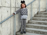 Jack Halloween Hoodie for Kids Monochrome Skeleton Pocket