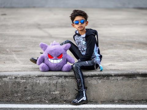 Poke Party Hoodie with long ears for kids Custom Made Ghost Halloween Pika Pika
