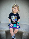 Spring Skullz Punk Mini Skirt with Pockets for kids and Adults Customized Color Options available