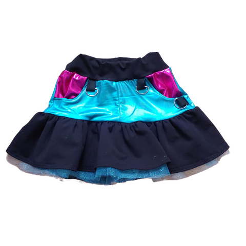 Reps Only 💙🖤 Punk Ruffle Skirt Pink, Blue and Black Toddler Girls