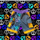 Spring Skullz Punk Cargo Shorts Big Pockets for kids and Adults Customized Color Options available