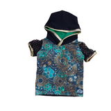 Steampunk Green and Gold Hoodie Shirt for Kids