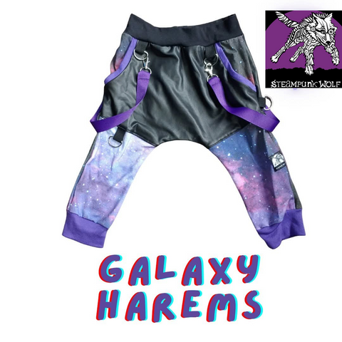 Galaxy Space Harem Shorts for kids Steller Stars Vegan Leather