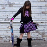 XO Valentine's Twirly Pocket Skirt for girls with Punk Straps