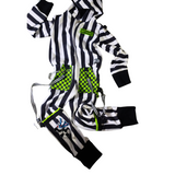 It's Showtime Coveralls for Kids- Unisex Beetlejuice Hoodie Handmade Halloween costume Punk Style