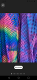 Rainbow Tie Dye Mesh Tank Top Hoodie for kids with checkered accents,2 color options