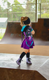 Punk Floral Bunny Dress for girls with pockets, twirly skirt, hoodie and custom color options!