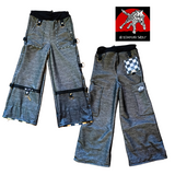 Crew Baggy Jeans for Kids and Adults 90's skater style dark denim pants  Lots of pockets Suspenders