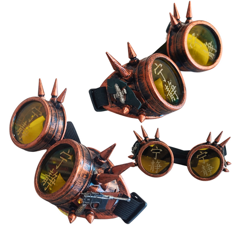 Firefly Fan Goggles with Serenity Ship Pewter Charm OOAK cosplay Halloween