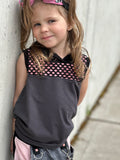 Mesh and Cotton Tank Top  Unisex Kids
