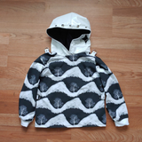 Taiga Winter Forest Hoodie for kids vegan leather hood boys fashion