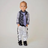 Winter Collared Dress Shirt Button Front Snowflake Boys Unisex Top