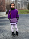 Purple Punk Bunny Hoodie for Kids