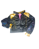KPop Kids Vegan Leather Jacket  in Purple, Black, Red And Gold Handmade