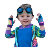 Tie Dye Rainbow Fingerless Gloves