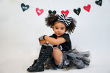 Black and White Heart Knee Socks for kids