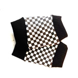 Checkerboard Fingerless Gloves for kids adults Checkerboard