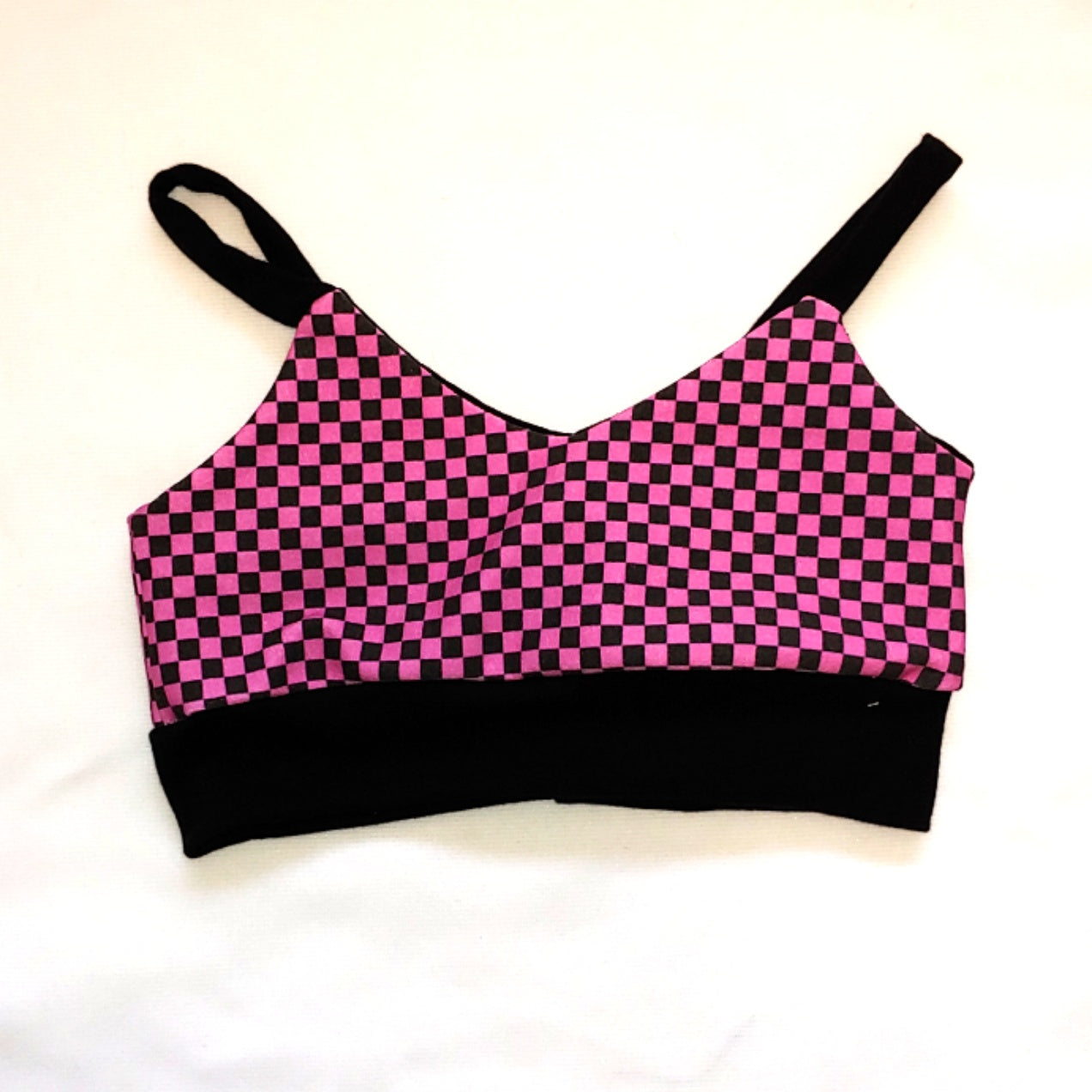checkered bralette top