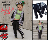 Kid's Black Checkerboard Blazer- Reversible unisex jacket for boys and girls