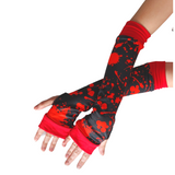 Blood Splatter Arm Warmers Gloves for Adults and Kids Horrir Halloween Zombies
