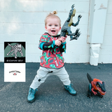 Punk Dino Hoodie Shirt for kids with Dinosaurs Spikes